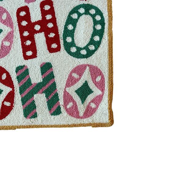 Peking Handicraft Holiday Hook Rug 2x3 HOHOHO Christmas Pop of Color New - Picture 13 of 13